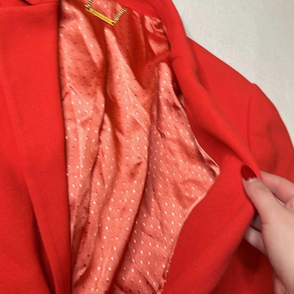 Trina Turk Women’s Orange Pistache Blazer Jacket - Picture 7 of 7